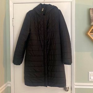Fabletics long black puffer